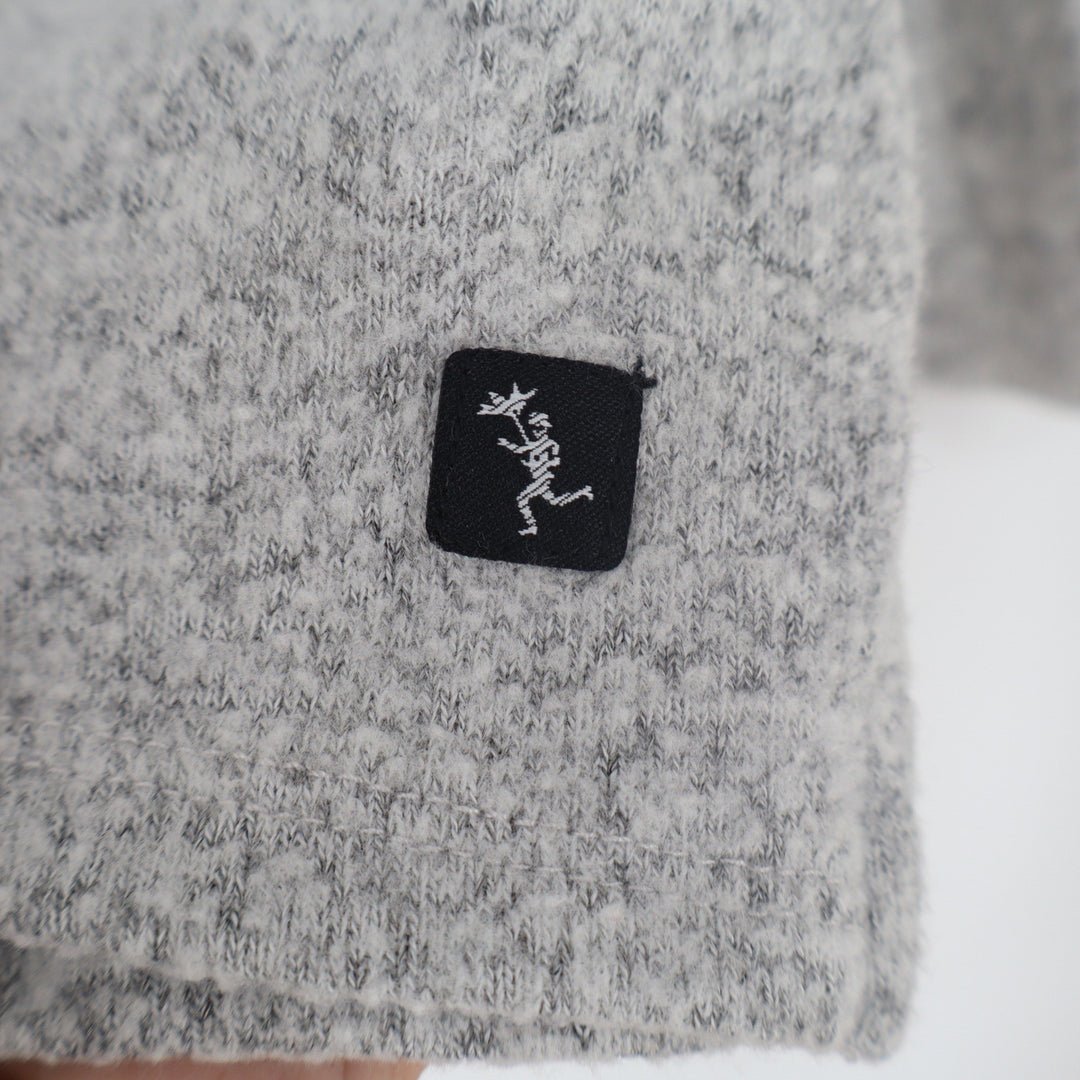 Civil Society Mens XL Grey Marl Long Sleeve Henley Shirt