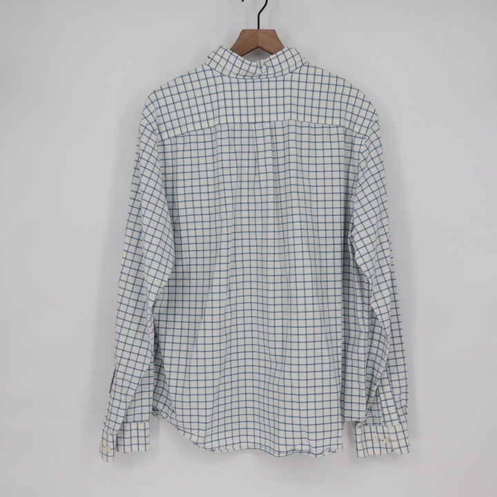 Goodfellow & Co Mens Standard Fit Long Sleeve Button Down Shirt XL Blue Plaid