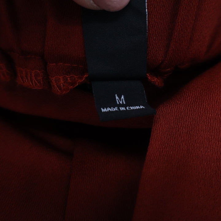 Windsor Rust Red Paperbag Waist Tapered Leg Belted Trousers Size M