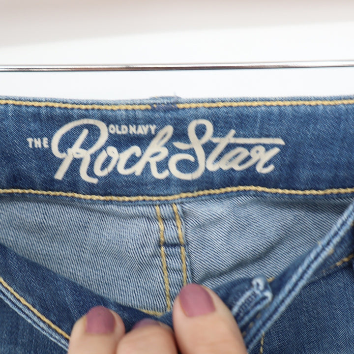 Old Navy The Rockstar Skinny Jeans Medium Wash Blue Denim Size 2 Regular
