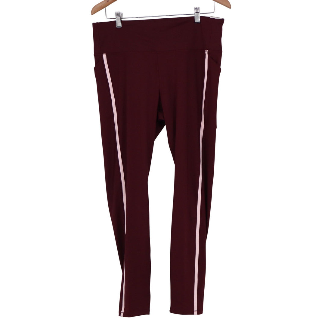 DSG Activate 7/8 Leggings Womens XXL Team Burgundy Pink Stripe High Rise