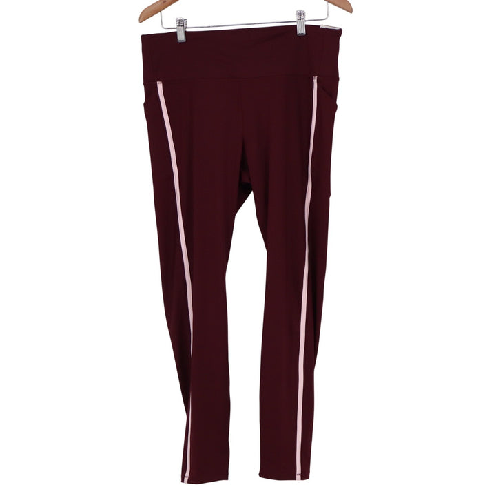 DSG Activate 7/8 Leggings Womens XXL Team Burgundy Pink Stripe High Rise