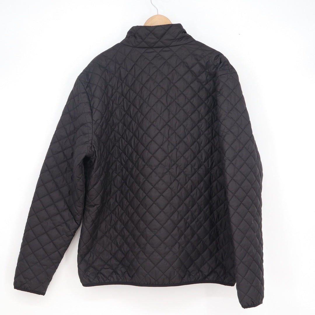 Puma Mens Black Quilted Anorak Pullover Puffer Jacket XL Mock Neck