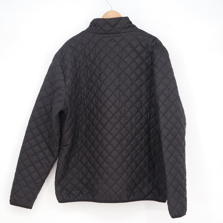 Puma Mens Black Quilted Anorak Pullover Puffer Jacket XL Mock Neck