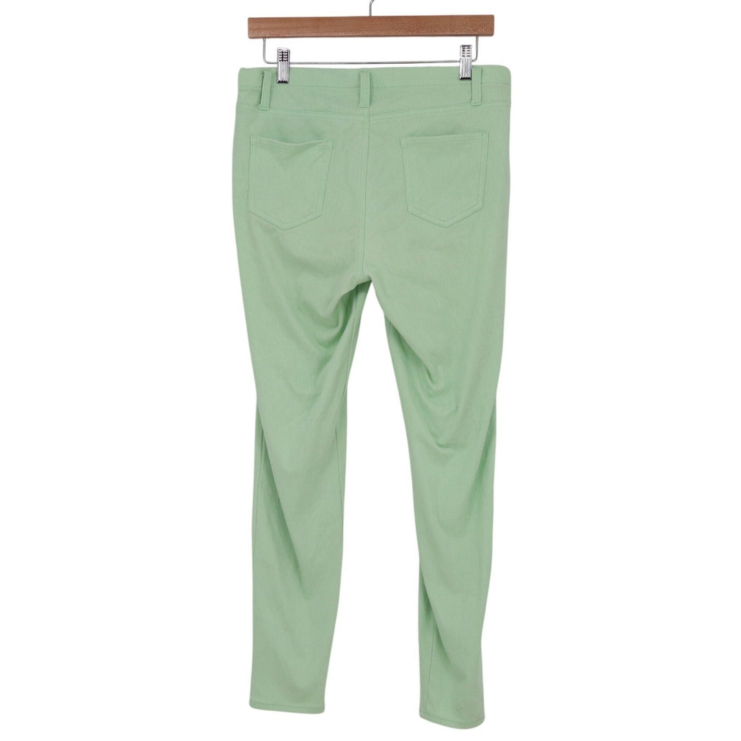 Faded Glory Womens Mint Green Stretch Jeggings Size L 12-14 Skinny Pull On Pants