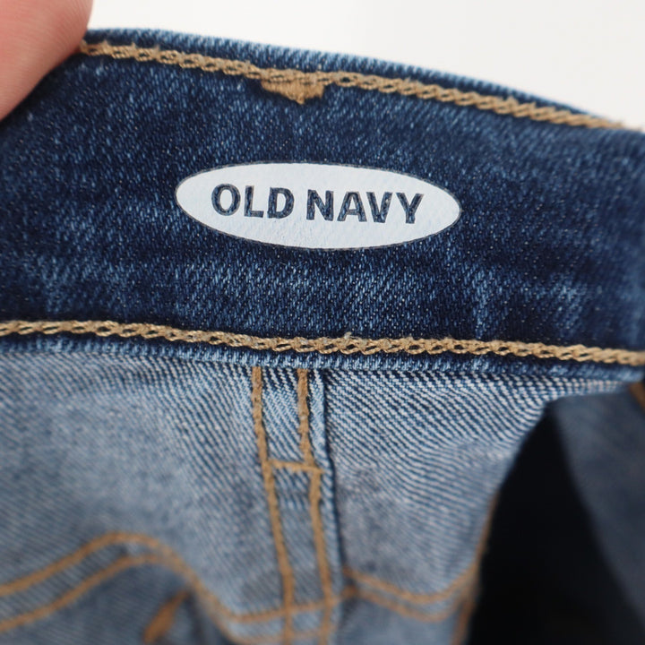 Old Navy Womens Size 8 Dark Wash Cuffed Denim Bermuda Shorts Stretch Blue