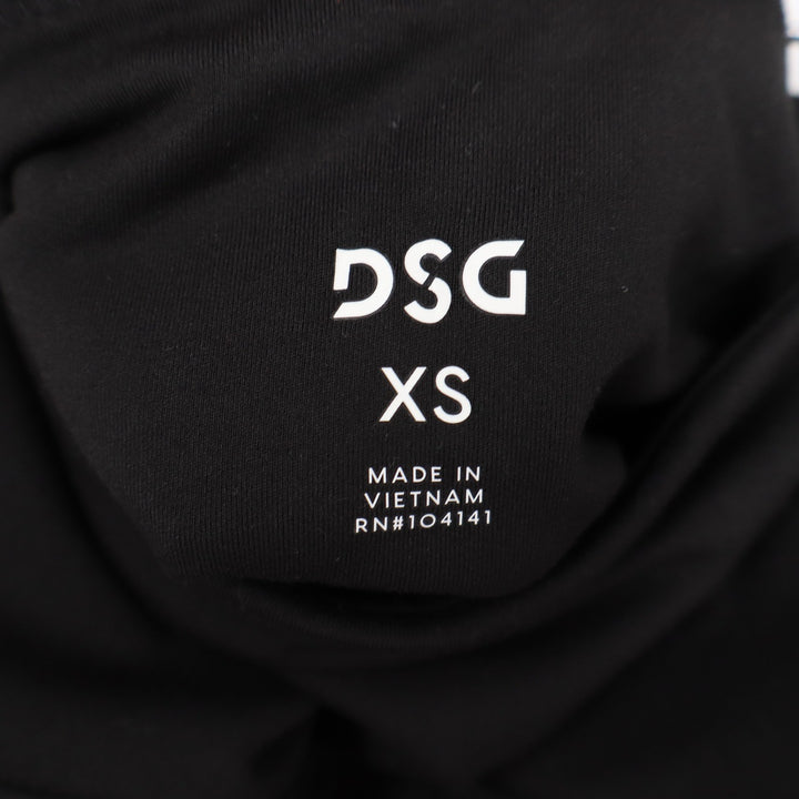 DSG Womens Momentum Crop Leggings Pure Black High Rise Side Pockets XS