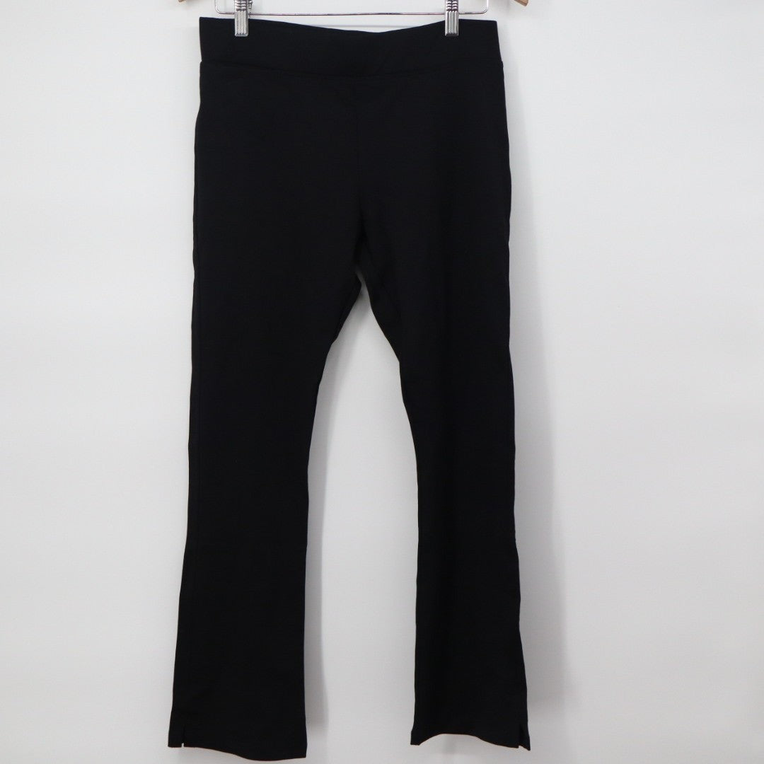American Giant Ponte Kick Flared Leg Pants Womens 12 Tall Super Black Stretch