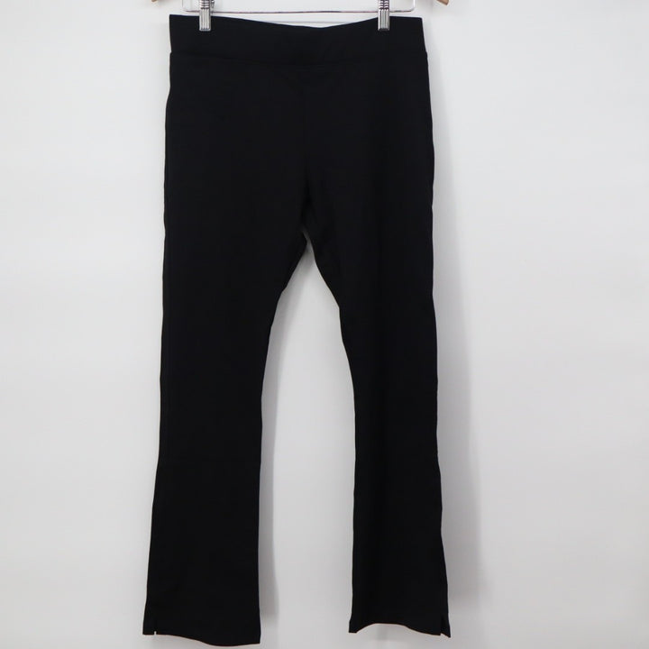 American Giant Ponte Kick Flared Leg Pants Womens 12 Tall Super Black Stretch