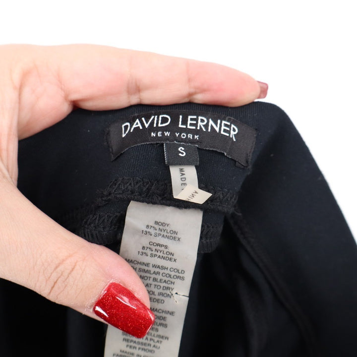 David Lerner Ankle Legging Womens Small Black Stretch Skinny Leg Active Wear