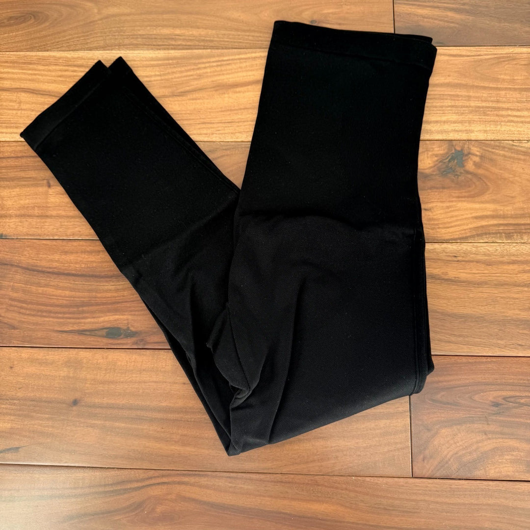 Shapermint Empetua High Waisted Shaping Ankle Leggings Womens L Black Opaque