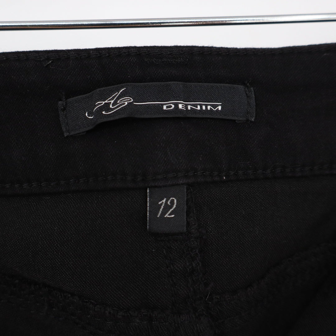 AS Denim Jeans Womens 12 Flare Black Stretch 5-Pocket Excellent