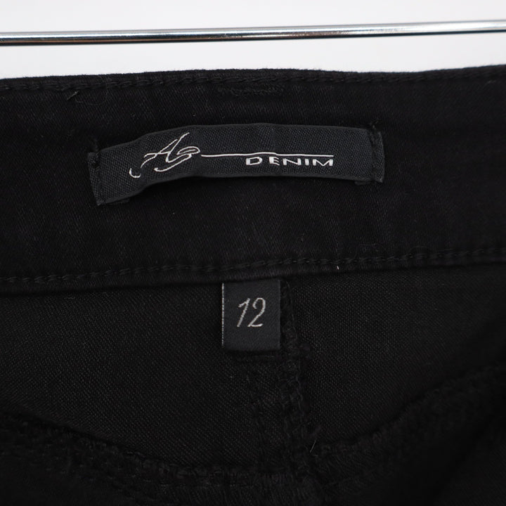 AS Denim Jeans Womens 12 Flare Black Stretch 5-Pocket Excellent