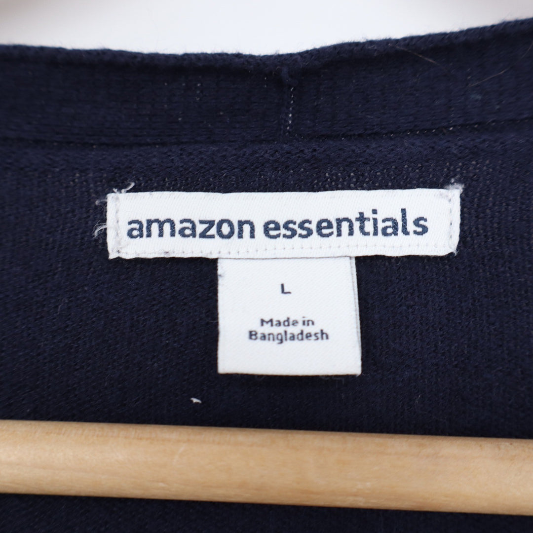Amazon Essentials Womens Navy Blue Open Front Cardigan Sweater Large