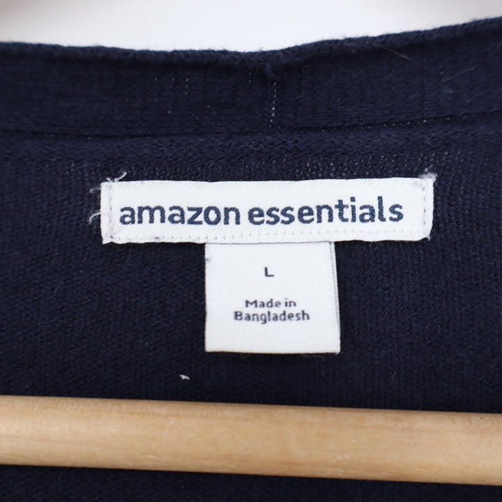 Amazon Essentials Womens Navy Blue Open Front Cardigan Sweater Large