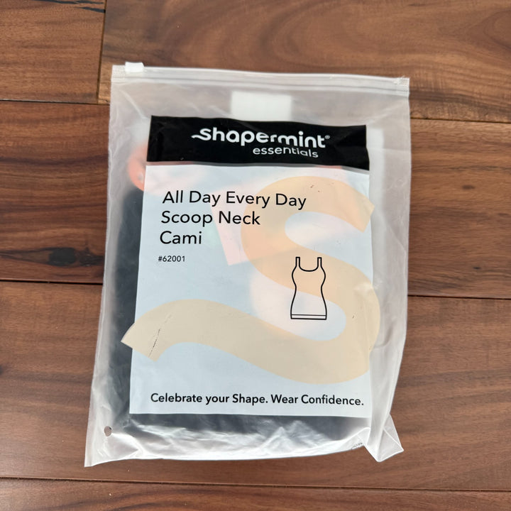 Shapermint Essentials All Day Every Day Scoop Neck Cami Top Womens Large Black