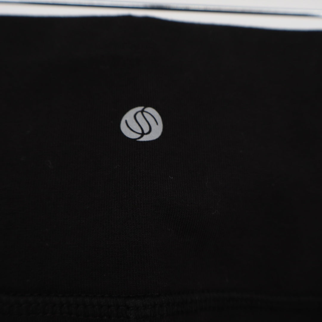 Stretchtherules Biker Shorts Womens Large Black Stretch Side Pockets Activewear