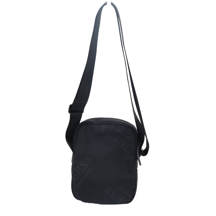 Guess Womens Handbag Core Black Zipper Pocket Adjustable Strap Crossbody Bag