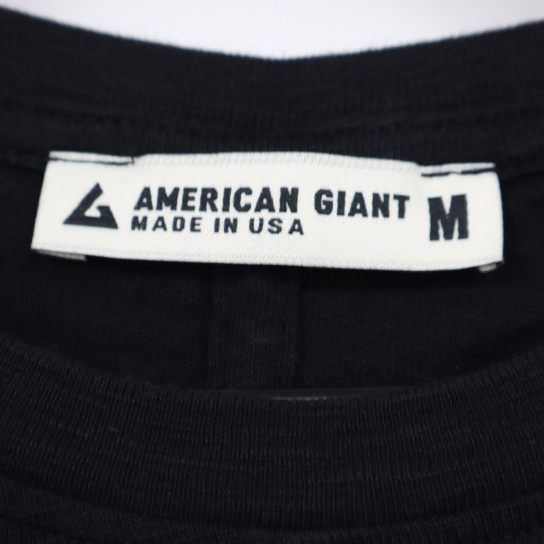 American Giant Premium Slub T-Shirt Womens Medium Black Long Sleeve Crew Neck