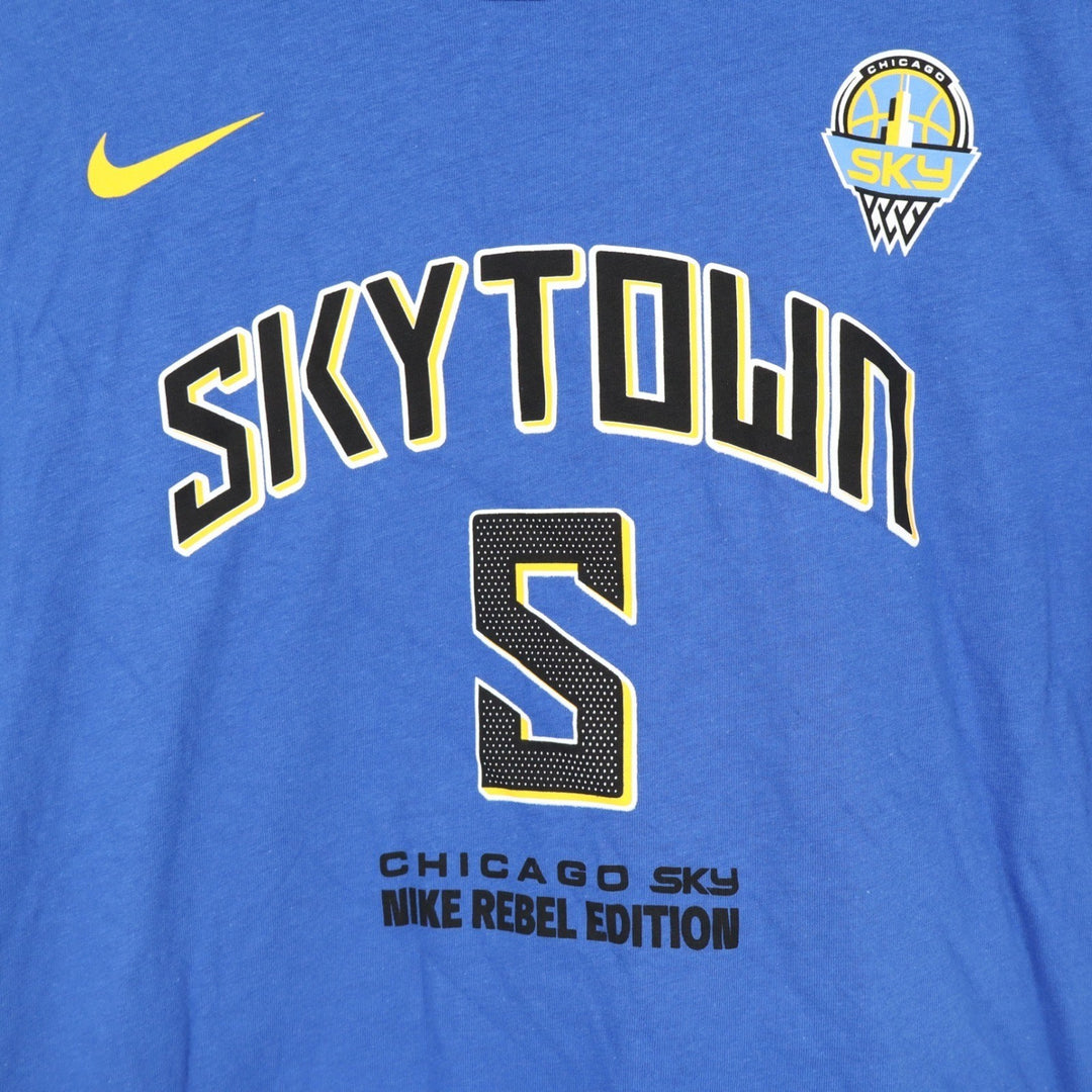 Nike Chicago Sky Angel Reese Skytown Rebel Edition Youth Blue T-Shirt L 14/16