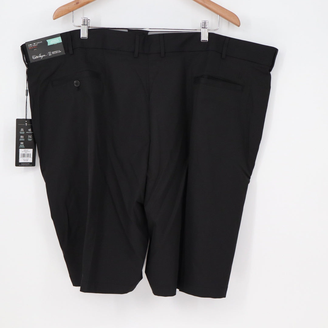 Walter Hagen Mens Perfect 11 Golf Shorts Black Big & Tall 48