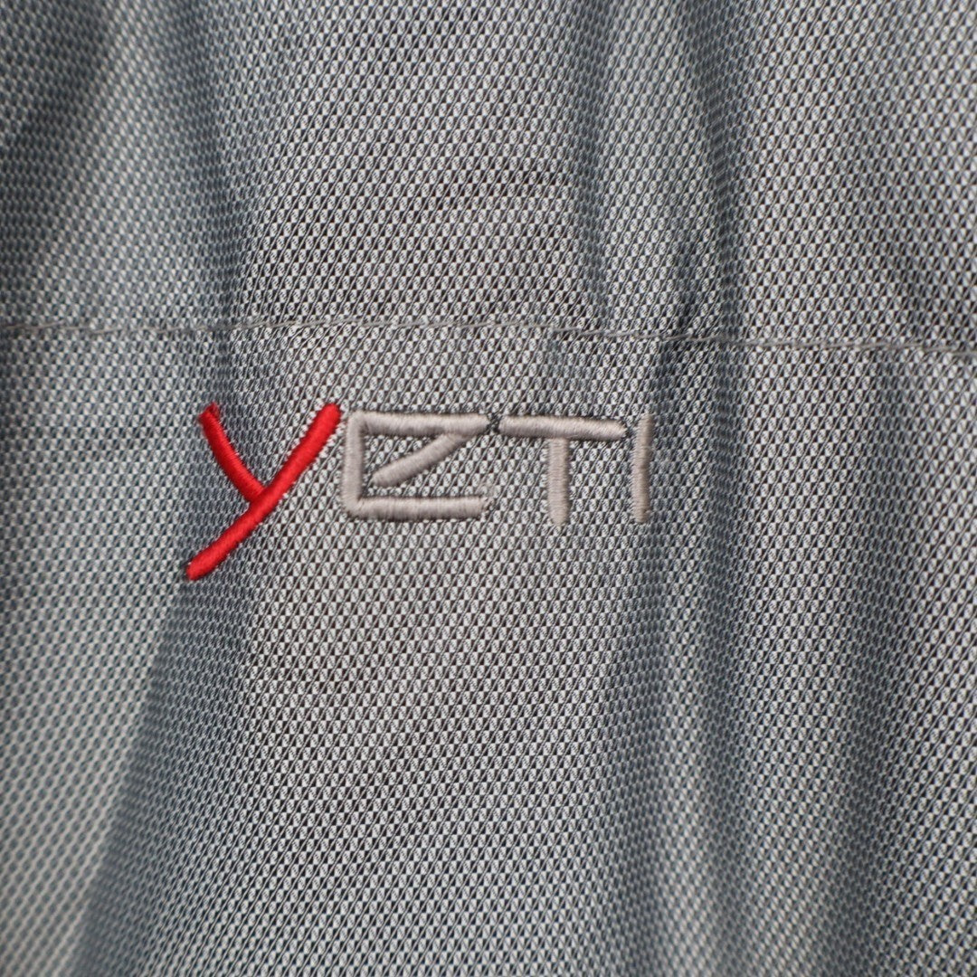 Yeti Puffer Jacket Mens Large Gray Full Zip Pockets Long Sleeve Hooded Outdoor