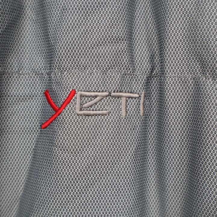 Yeti Puffer Jacket Mens Large Gray Full Zip Pockets Long Sleeve Hooded Outdoor