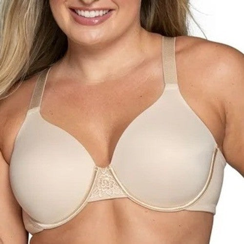 Vanity Fair Full Figure Beauty Back Smoother Wireless Bra Womens 42DDD Beige
