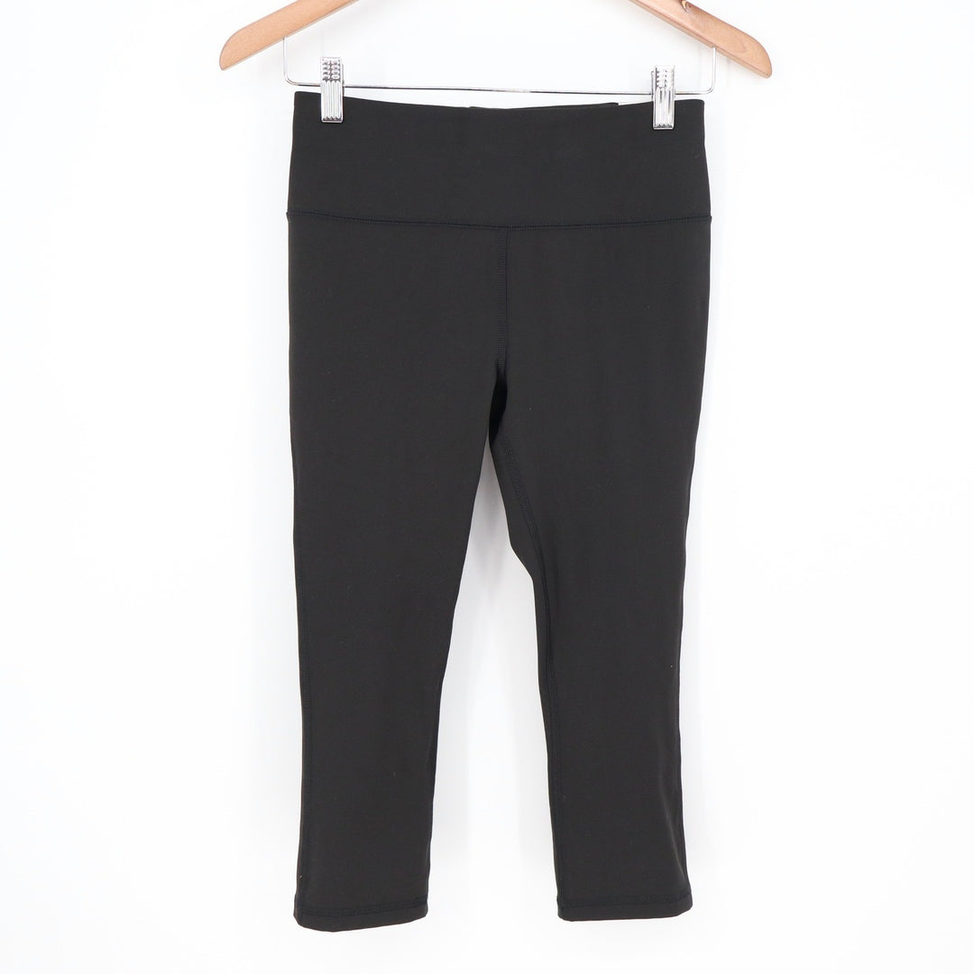 DSG Womens Momentum Capri Leggings Pure Black High Rise Crop Size S