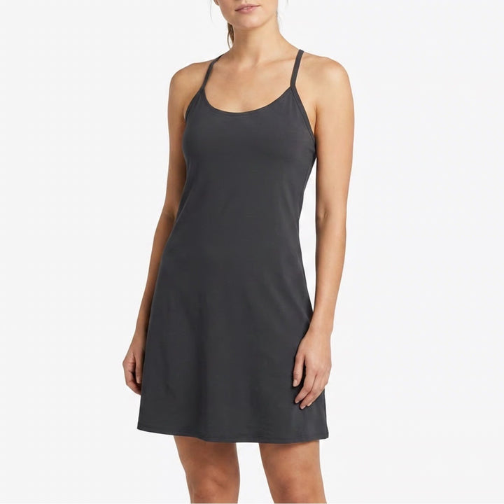 Outdoor Voices Black Exercise Dress Large Adjustable Straps Activewear