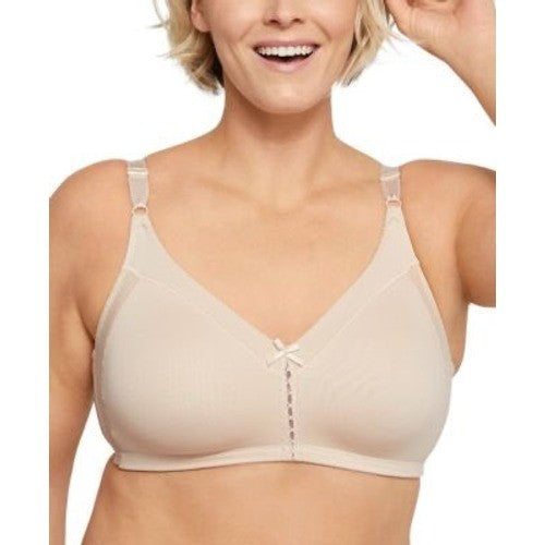 Bali Double Support T-Shirt Bra Women 36B Nude Stretch Adjustable Strap Wireless