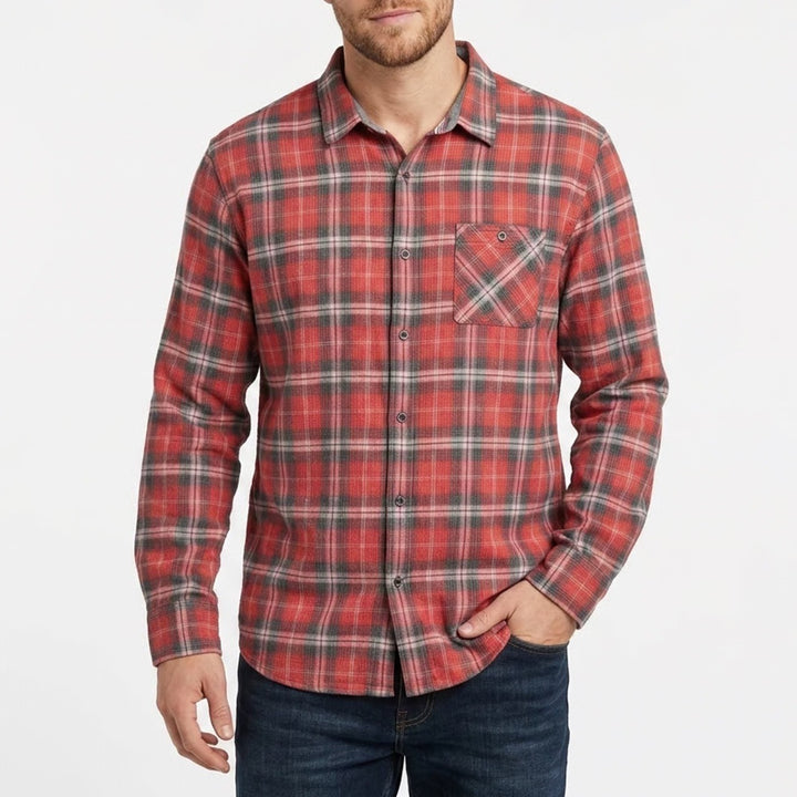 Flag & Anthem Desert Son Flannel Shirt Men 2XL Multicolor Plaid Cotton Button Up