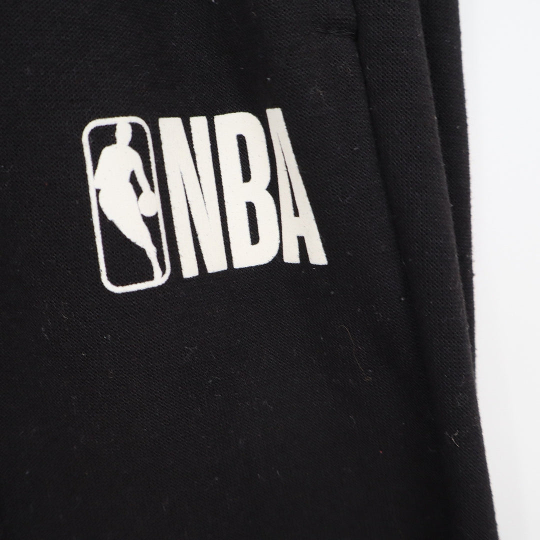 NBA Boys Black Jogger Sweatpants Youth Size 14-16 Basketball Fleece Pants Logo
