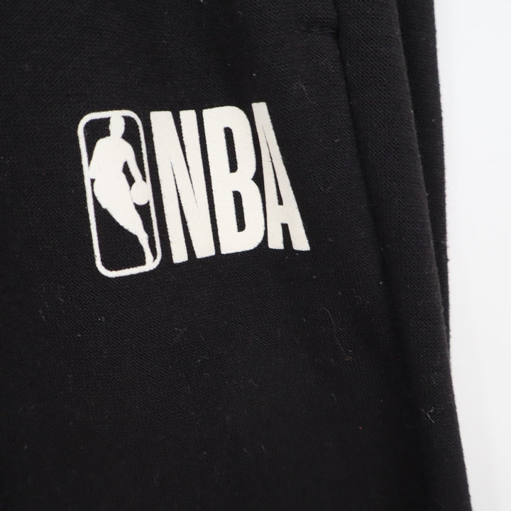 NBA Boys Black Jogger Sweatpants Youth Size 14-16 Basketball Fleece Pants Logo