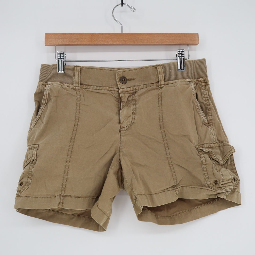 Sonoma Goods For Life Utility Shorts Womens 6 Khaki Cotton Stretch Cargo Pockets