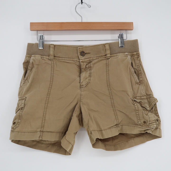 Sonoma Goods For Life Utility Shorts Womens 6 Khaki Cotton Stretch Cargo Pockets