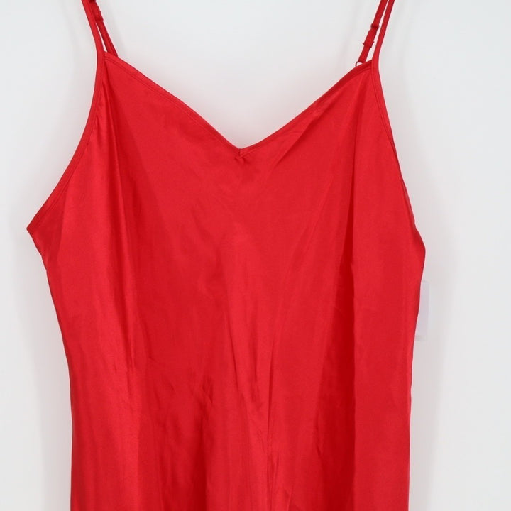 Linea Donatella Slip Dress Womens XL Crimson V-Neck Spaghetti Adjustable Strap