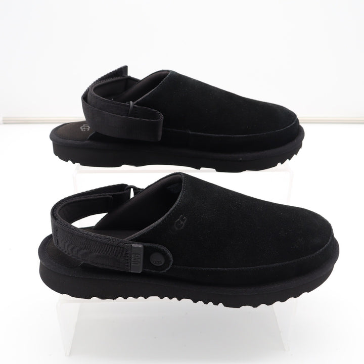 UGG Goldenstar Clog Black Suede Adjustable Strap Shoes Size 6