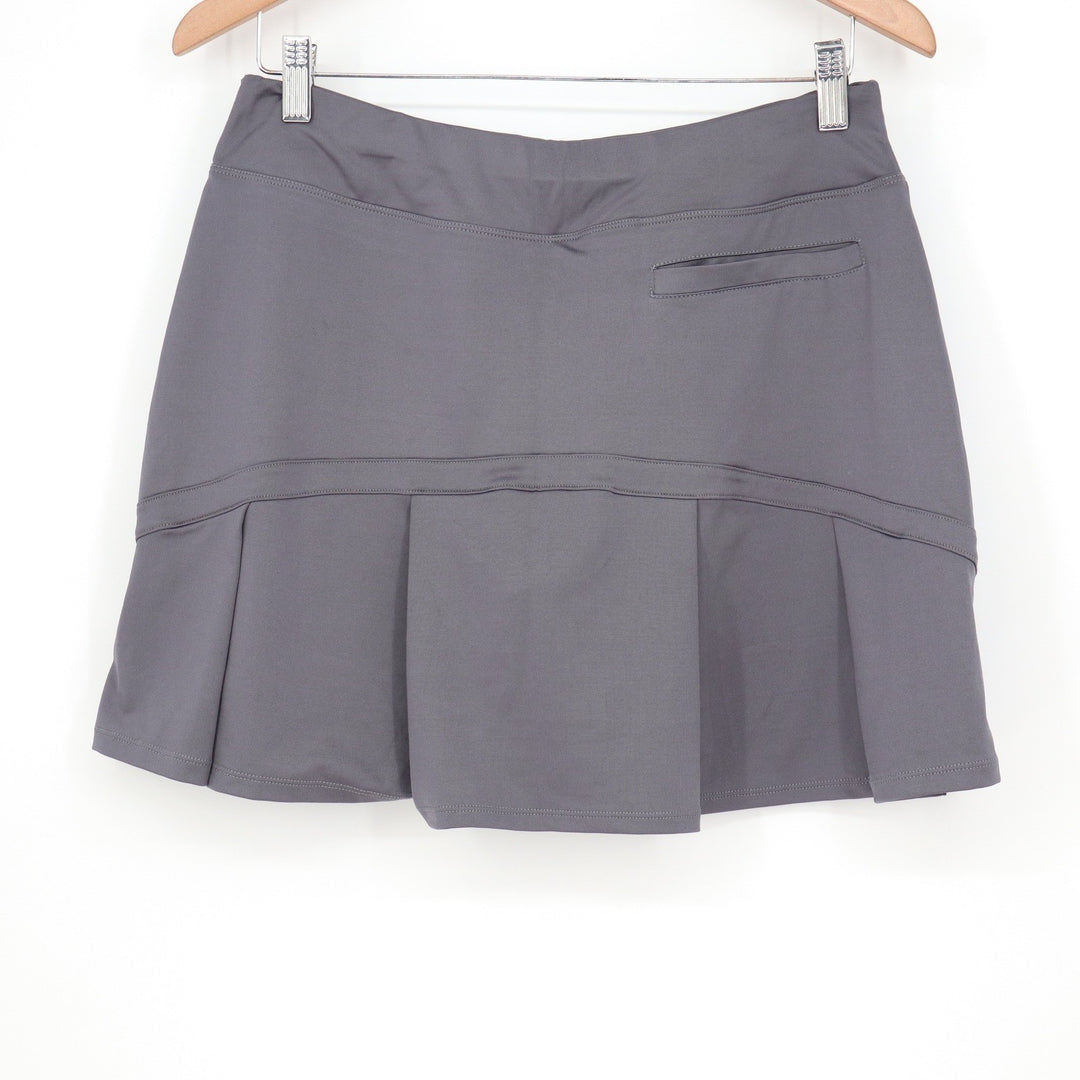 RBX Active Womens Dark Gray Pleated Back Athletic Tennis Golf Skort Size L