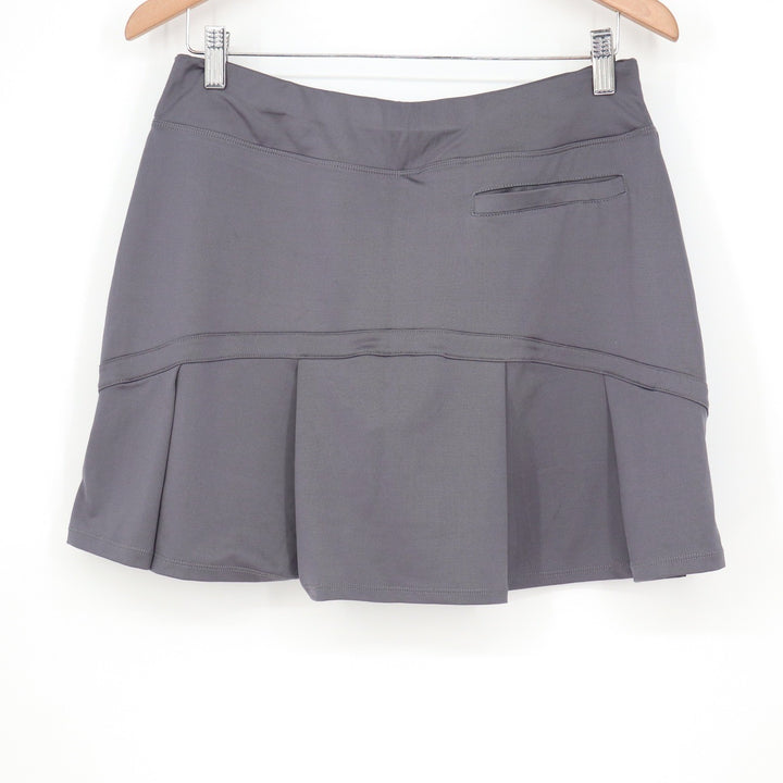 RBX Active Womens Dark Gray Pleated Back Athletic Tennis Golf Skort Size L