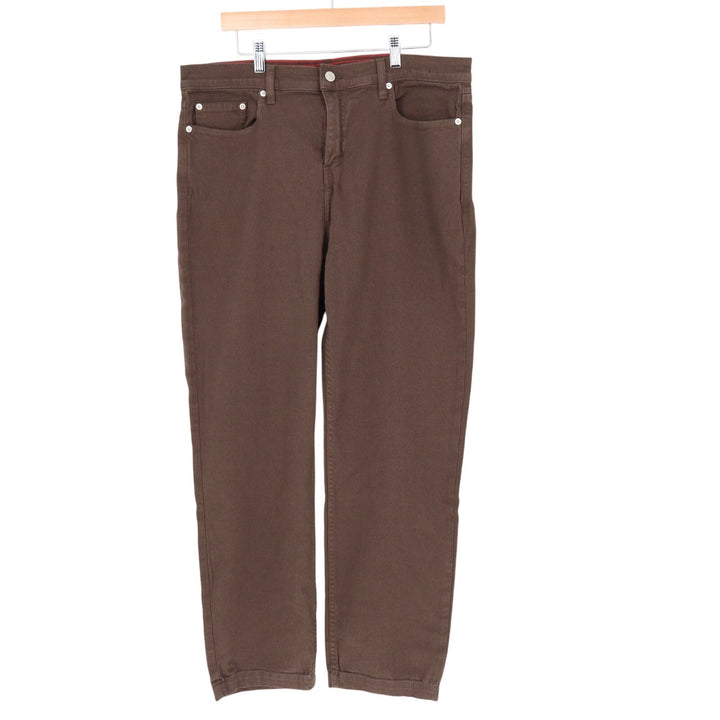 American Giant Roughneck Pants Mens 36x30 Brown Cotton Stretch  Straight Leg
