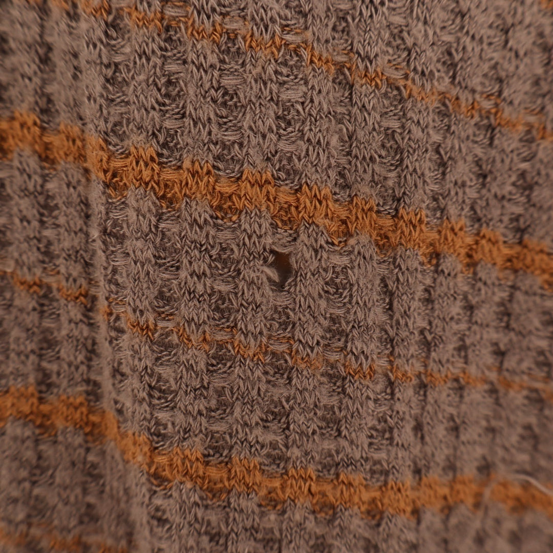 Free People We The Free Wildcat Thermal Top Womens Brown Waffle Knit Cowl Neck