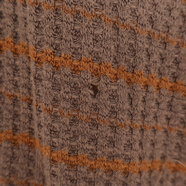 Free People We The Free Wildcat Thermal Top Womens Brown Waffle Knit Cowl Neck