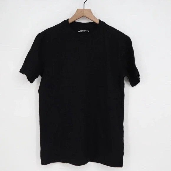 American Giant Mens Classic Cotton Short Sleeve Crew Neck T-Shirt Black Size S
