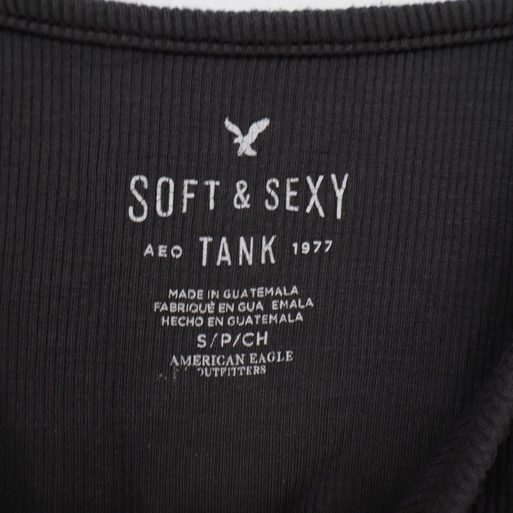American Eagle Outfitters Soft & Sexy Tank Top Womens S Black Spaghetti Strap