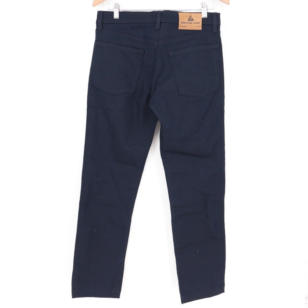 American Giant The Roughneck Pant Made In USA Size 30X30 Navy Blue