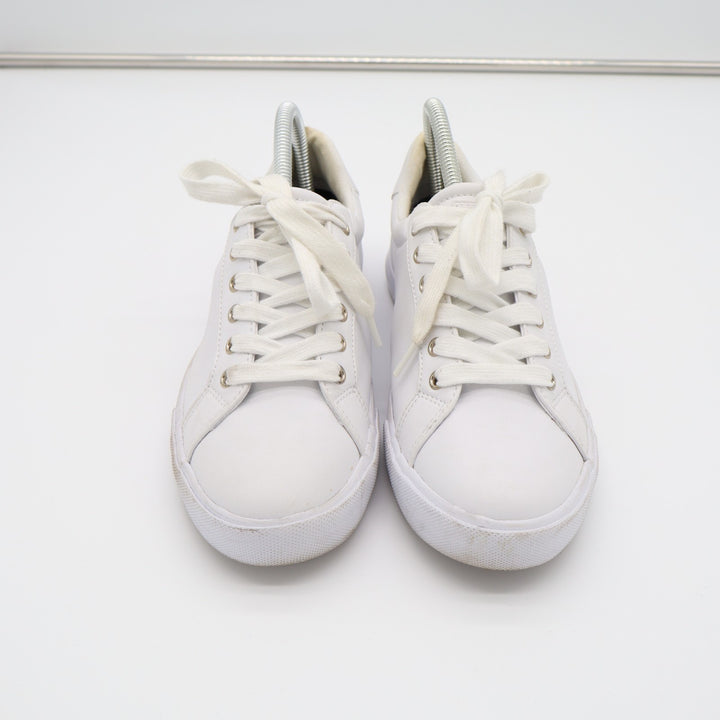 Nine West Layna Womens US 8M Trainers Shoes White Leather Athletic Sneakers