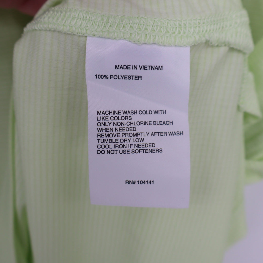DSG Mens Run LS Tee Pale Neon Green Reflective UV Protection Shirt S
