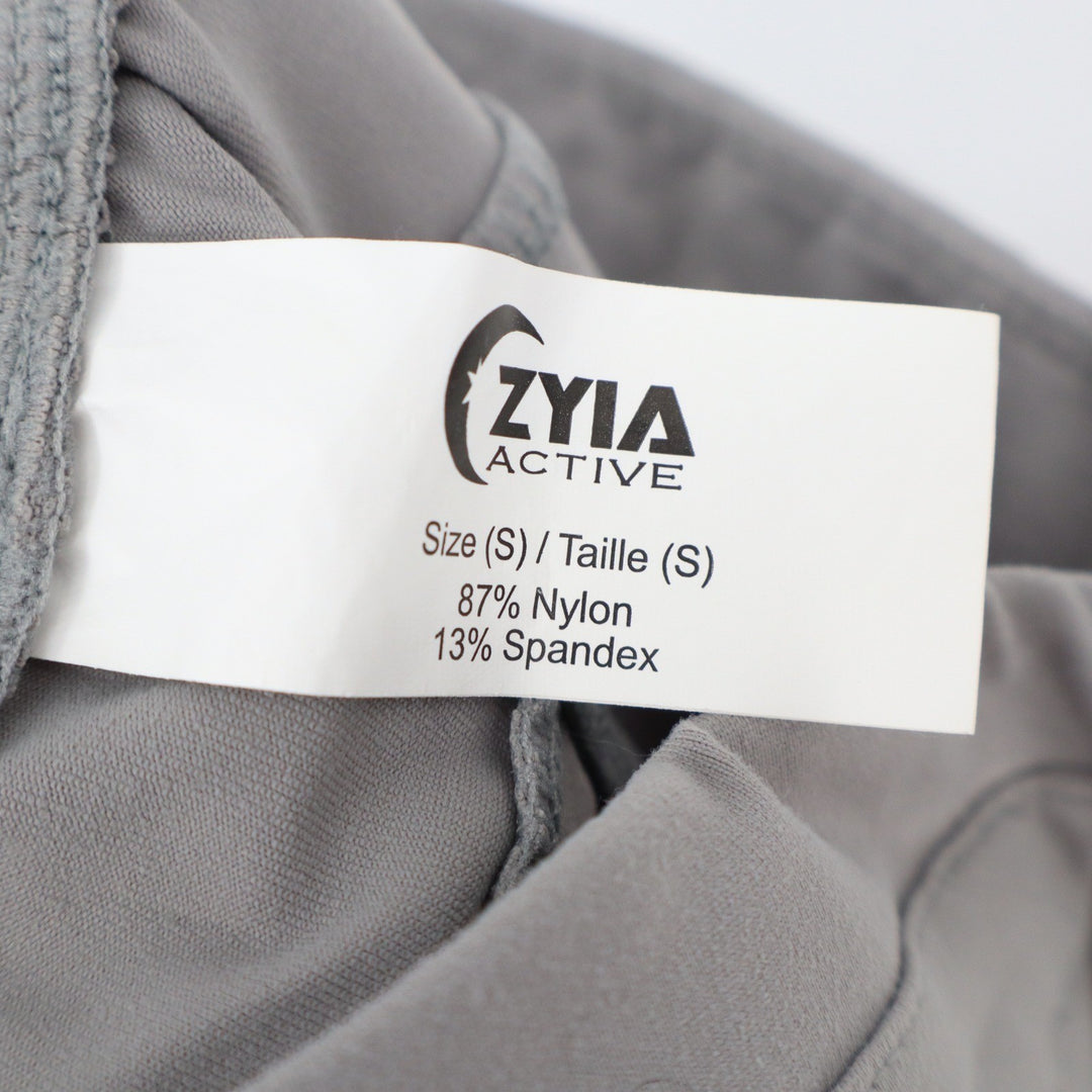 Zyia Joggers Womens S Activewear Gray Pocket Stretch Cuffed Excellent