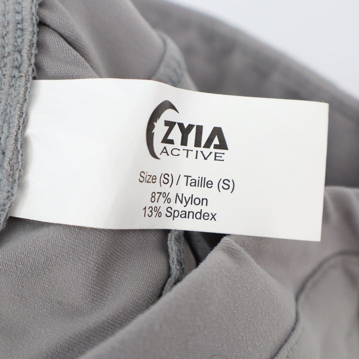 Zyia Joggers Womens S Activewear Gray Pocket Stretch Cuffed Excellent